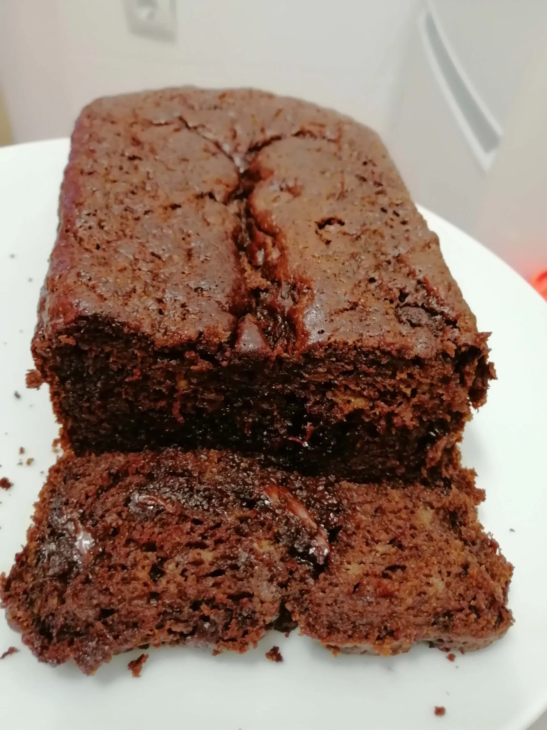 Bolo de chocolate com banana