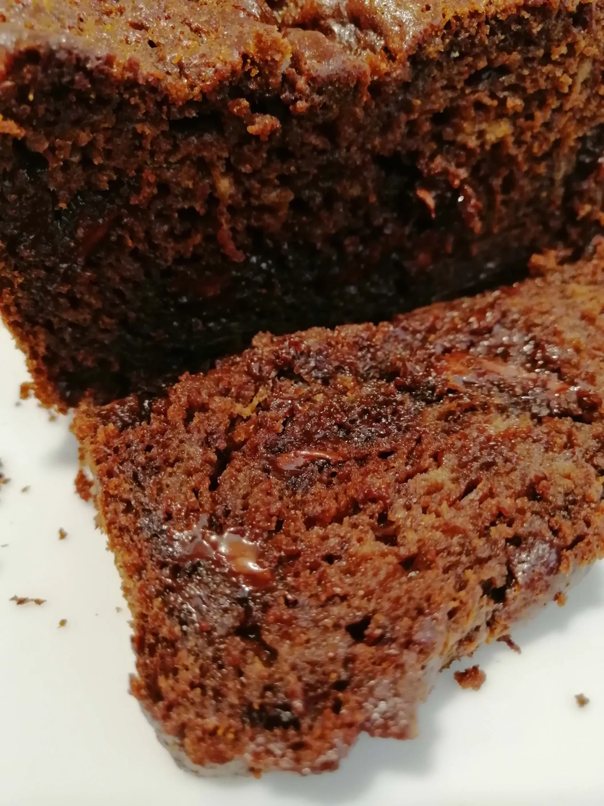 Bolo de chocolate com banana