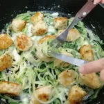 Espaguete de abobrinha com frango - Cozinha dos sabores