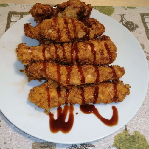 Frango empanado com doritos