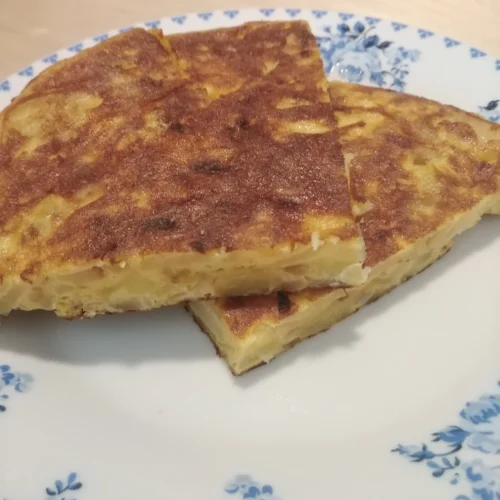 Tortilha de batata e bacon