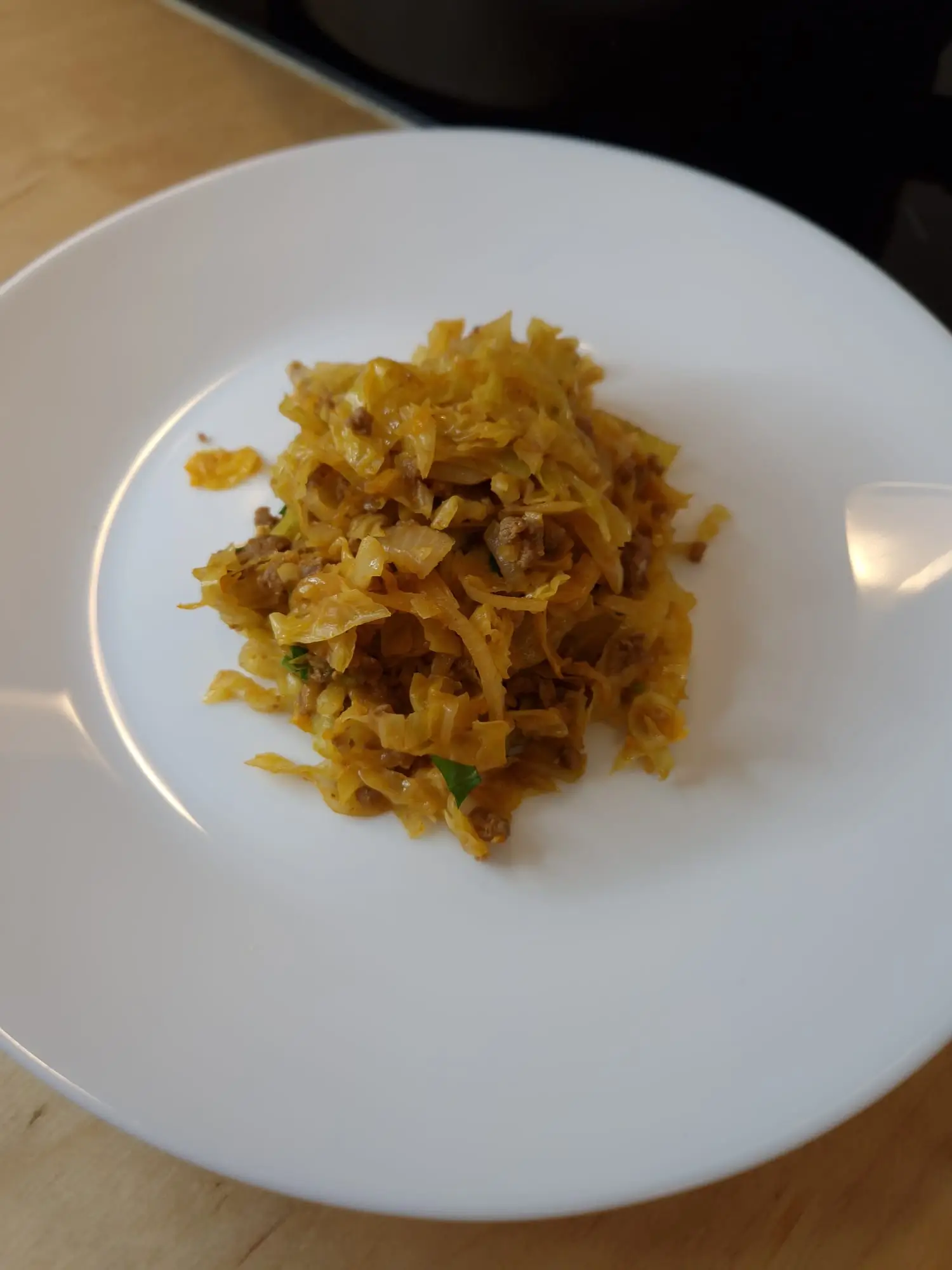 Carne moída com repolho