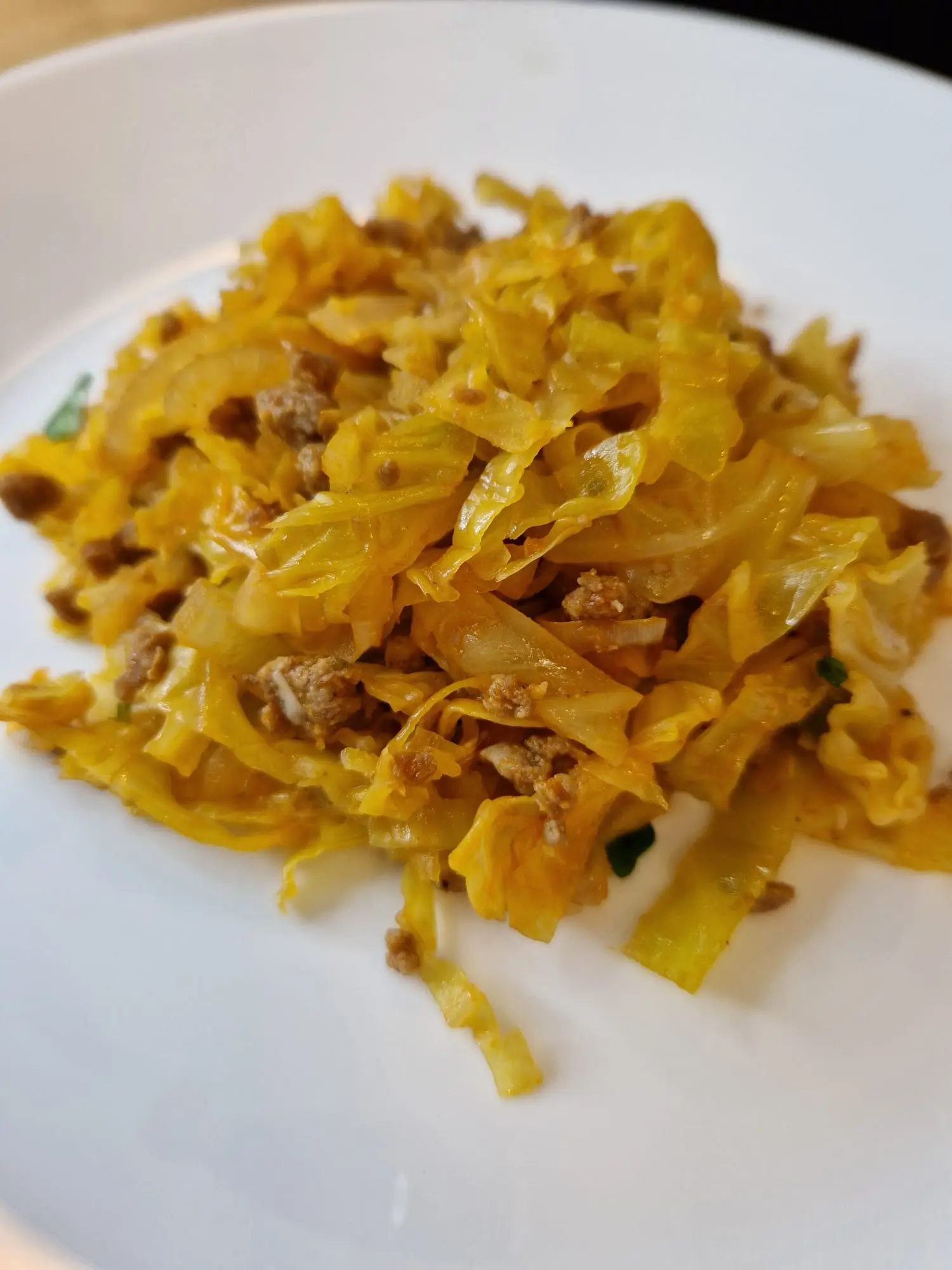 Carne moída com repolho
