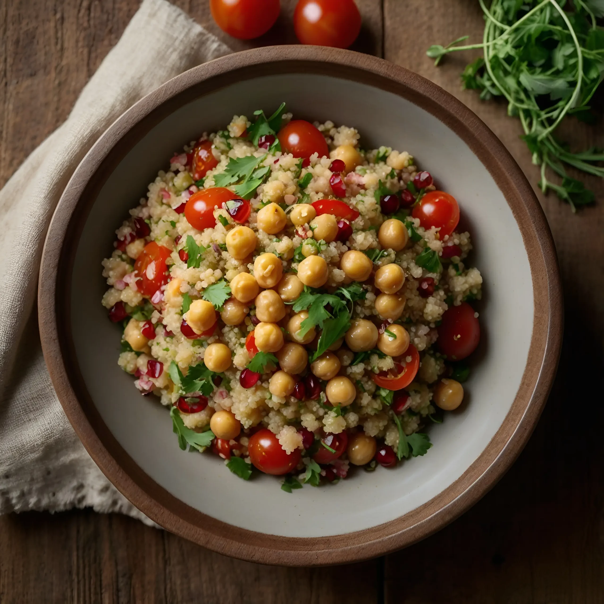 Salada de Quinoa com Grão de bico